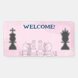 Banderoles Bienvenue à Chess Party
