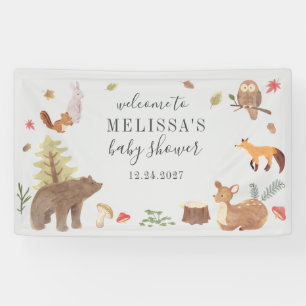 Banderoles Bienvenue à la Baby Shower Animaux de la Forêt