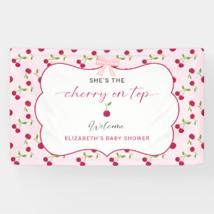 Banderoles Bienvenue à la Baby Shower Coquette Cherry On Top