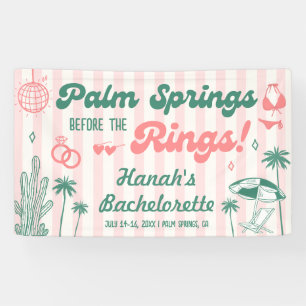 Banderoles Bienvenue à la Bachelorette rétro Palm Spring
