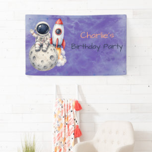 Banderoles Bienvenue à la fête d'anniversaire de l'astronaute