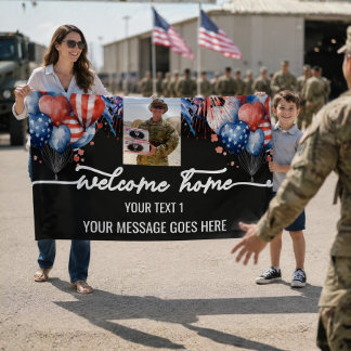Banderoles Bienvenue à la Maison Soldat Photos Patriotiques P
