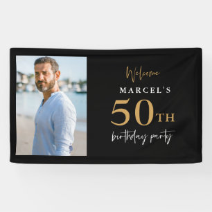 Banderoles Bienvenue à la photo de fête d'anniversaire 50 ans