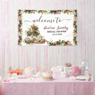 Banderoles Bienvenue à la réception de mariage avec thé de No
