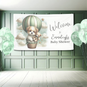 Banderoles Bienvenue à l'anniversaire de bébé Ballon d'aventu