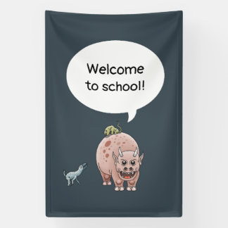 Banderoles Bienvenue à l'école des dinosaures