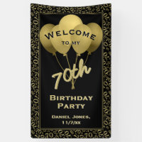 Bienvenue à mon 70e anniversaire - Gold/Black