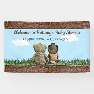 Banderoles Bienvenue à notre bébé Lil' Cowboy