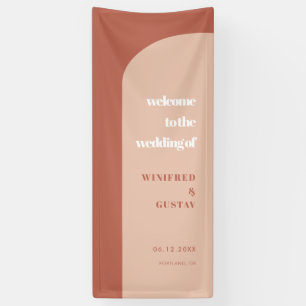 Banderoles Bienvenue à notre mariage Chic Peach Terracotta Ar
