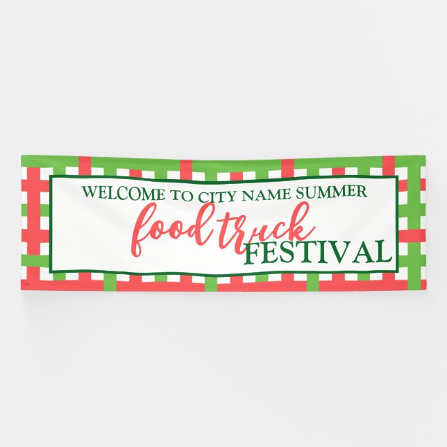 Banderoles Bienvenue à Summer Food Truck Festival Custom (Horizontal)