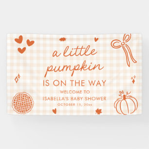 Banderoles Bienvenue à une Baby Shower Citrouille Automnale O