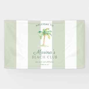 Banderoles Bienvenue au Green Cabana Stripes Palm Beach Club
