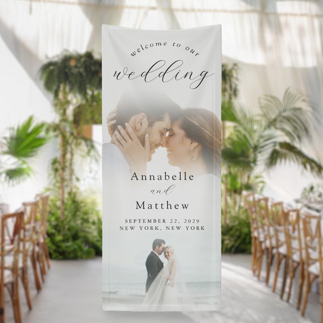 Banderoles Bienvenue au mariage photo élégant moderne (Créateur téléchargé)
