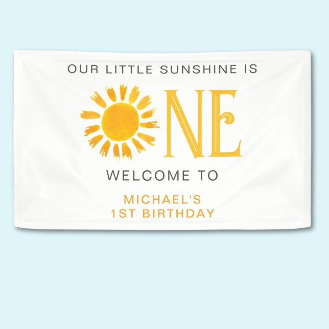 Banderoles Bienvenue au premier anniversaire du soleil (Créateur téléchargé)