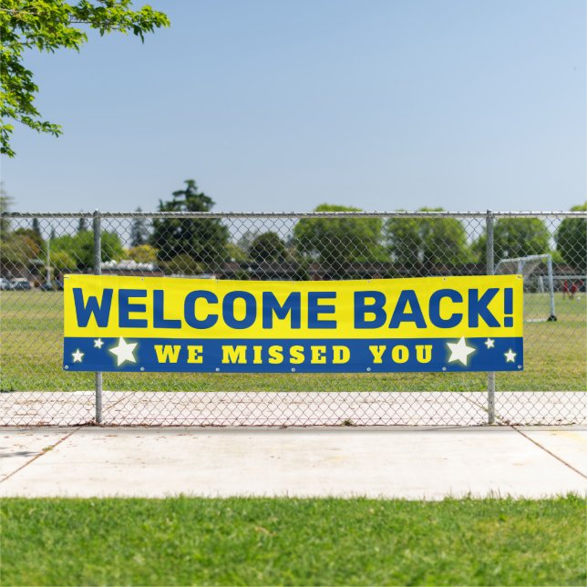 Banderoles Bienvenue au retour du travail scolaire réouvertur (En situation)