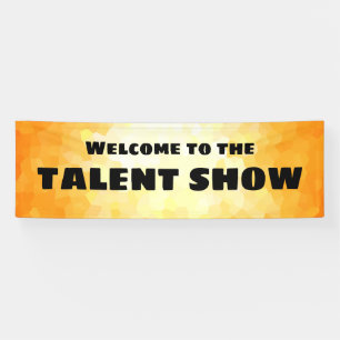 Banderoles Bienvenue Au Talent Show Jaune et Orange