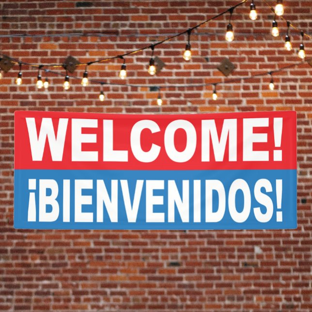Banderoles Bienvenue Bienvenidos Anglais Espagnol (Créateur téléchargé)