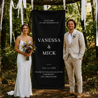 Banderoles Bienvenue de mariage personnalisée, groupe de mari