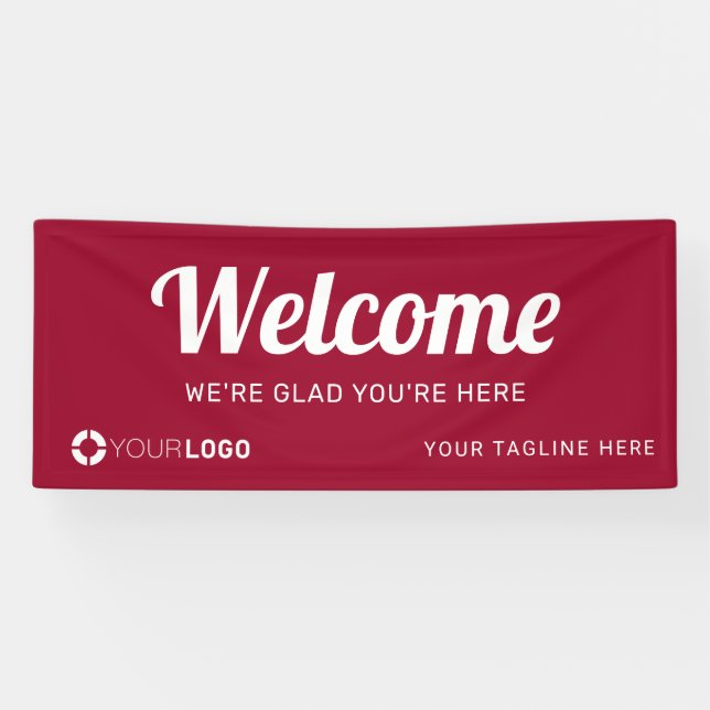 Banderoles Bienvenue du logo de la société Red Custom (Horizontal)