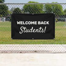 Bienvenue Étudiants de retour Personnalisable Bann