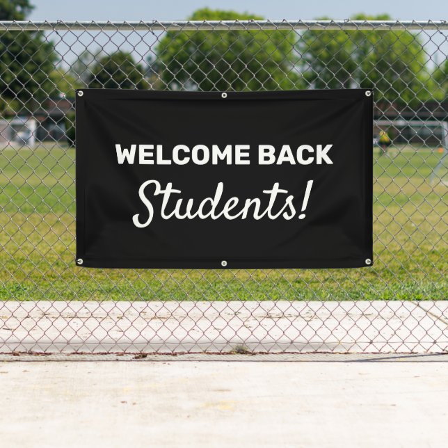 Banderoles Bienvenue Étudiants de retour Personnalisable Bann (En situation)
