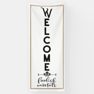 Banderoles Bienvenue Halloween   Longueur de la porte mortell