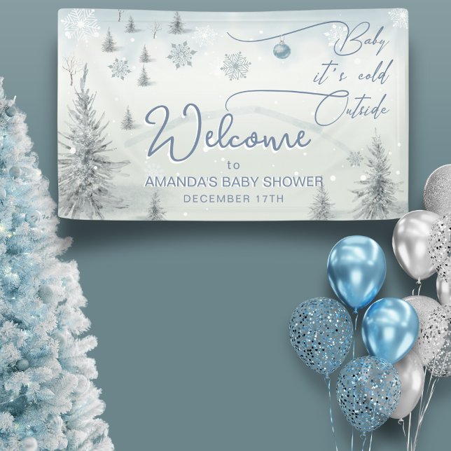 Banderoles Bienvenue Hiver Son Baby shower Froid À L'Extérieu (Créateur téléchargé)