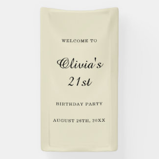 Banderoles Bienvenue personnalisée pour un anniversaire 21 an