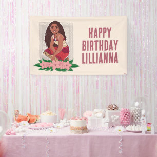 Banderoles Bienvenue pour l'anniversaire de Moana de Disney