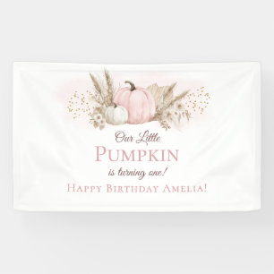Banderoles Bienvenue pour le 1er anniversaire de Boho Pink Pu