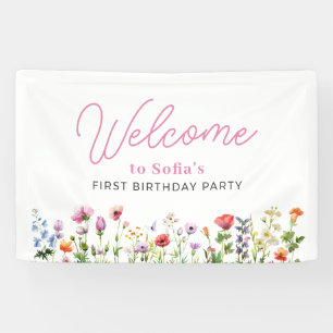 Banderoles Bienvenue pour le 1er anniversaire de Wildflower r