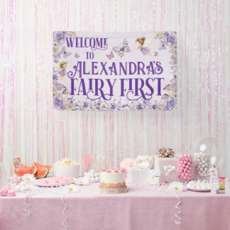 Banderoles Bienvenue pour le premier anniversaire de la fée f