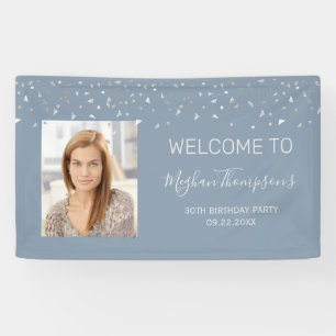 Banderoles Bienvenue pour un 30e anniversaire poussiéreux ble