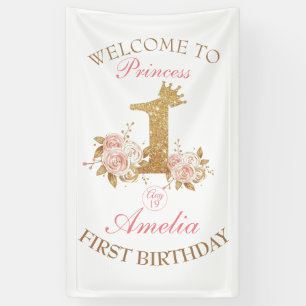 Banderoles Bienvenue Princesse 1er anniversaire