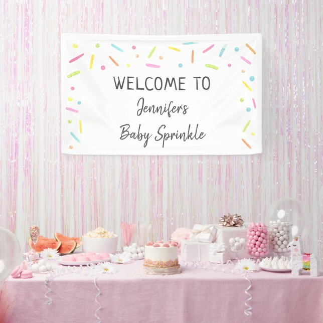 Banderoles Bienvenue Rainbow Baby Sprinkl (Fête)