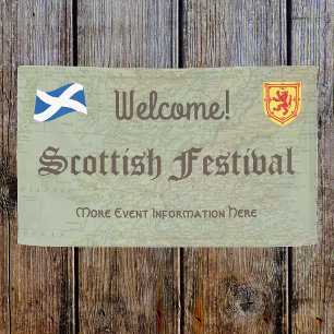 Banderoles Bienvenue Scottish Festival ou événement