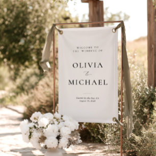 Banderoles Bienvenue sur la signalétique vinyle de mariage