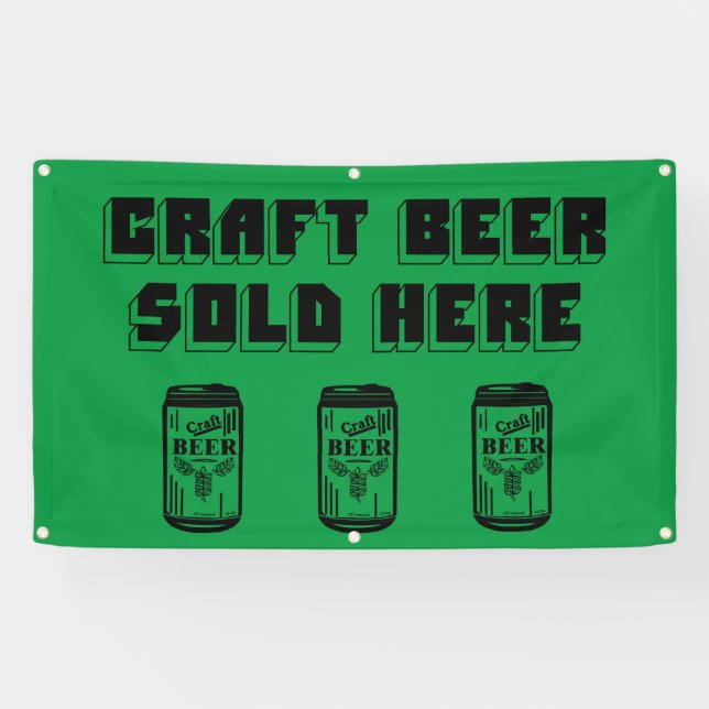 BANDEROLES BIÈRE D'ARTISANAT VENDUE ICI-G (Horizontal)