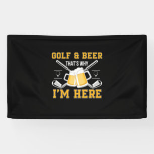 Banderoles Bière Drinker Golf Et Bière Anniversaire