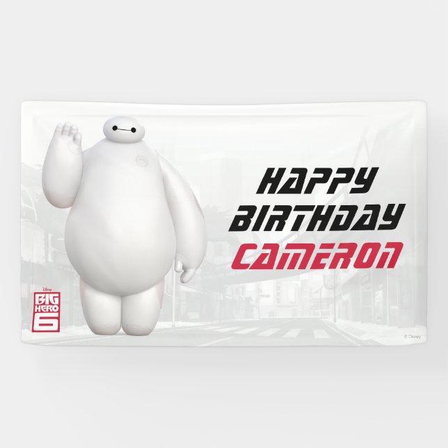 Banderoles Big Hero 6 Baymax Anniversaire (Horizontal)