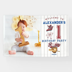 Banderoles Big One Baseball Rookie Premier anniversaire Bienv