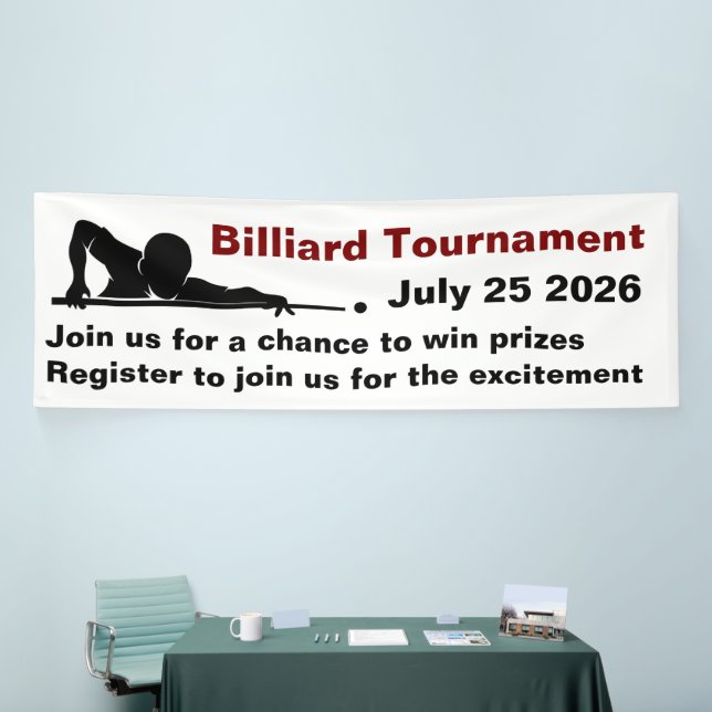 Banderoles Billiards Snooker Tournament Promotional Banner (Salon professionnel)