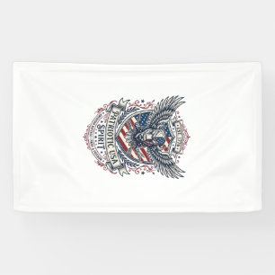 Banderoles Bison Aigle Patriotique Crête Animal Hybride Patri