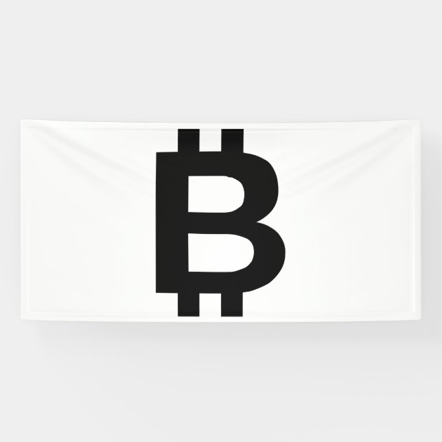 Banderoles Bitcoin B Bold 4x8 Vinyl Banner (Horizontal)