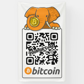 Banderoles Bitcoin Sign QR Customize
