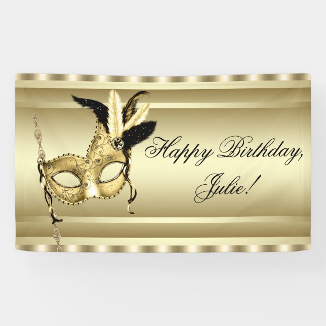 Banderoles Black Gold Masquerade (Horizontal)
