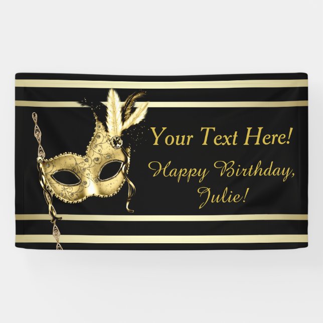 Banderoles Black Gold Masquerade (Horizontal)