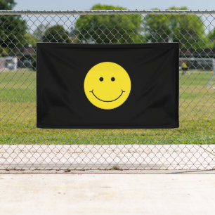 Banderoles Black Jaune Sourire Grin Face Heureux