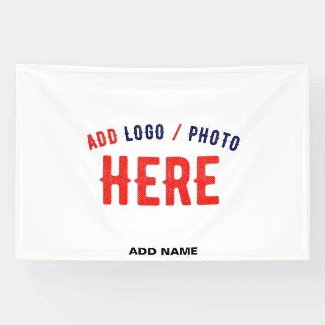 BANDEROLES BLANC PERSONNALISABLE MODERNE ET DE STYLE, MARQUE  (Horizontal)