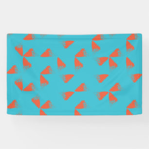 Banderoles Bleu, orange, dynamique, motif géométrique tendanc